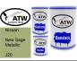 Preview: Nissan, New Sage Metallic, J20: 500ml Lackdose + 500ml Klarlack + 250ml Härter - Set, von ATW Autoteile West.